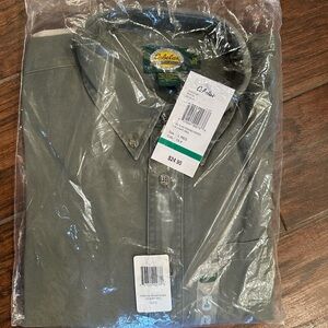 Cabela's Grand River OutdoorLong-Sleeve Shirt, Size Large/Reg. Olive Green